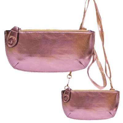 9043 - COPPER PU LEATHER WRISTLETS / CROSS BODY BAG 